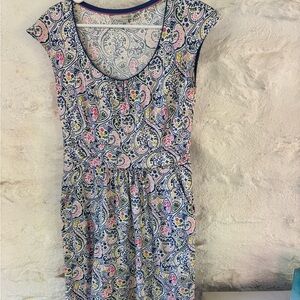 Boden Blue and Pink Paisley Dress